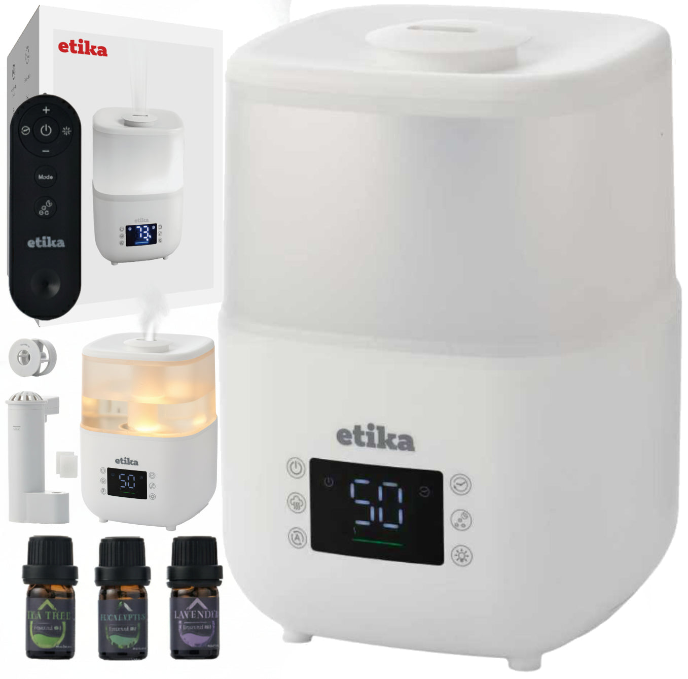 AIR HUMIDIFIER 3in1 4L HYGROMETER AROMATHERAPY DIFFUSER IONIZER OIL