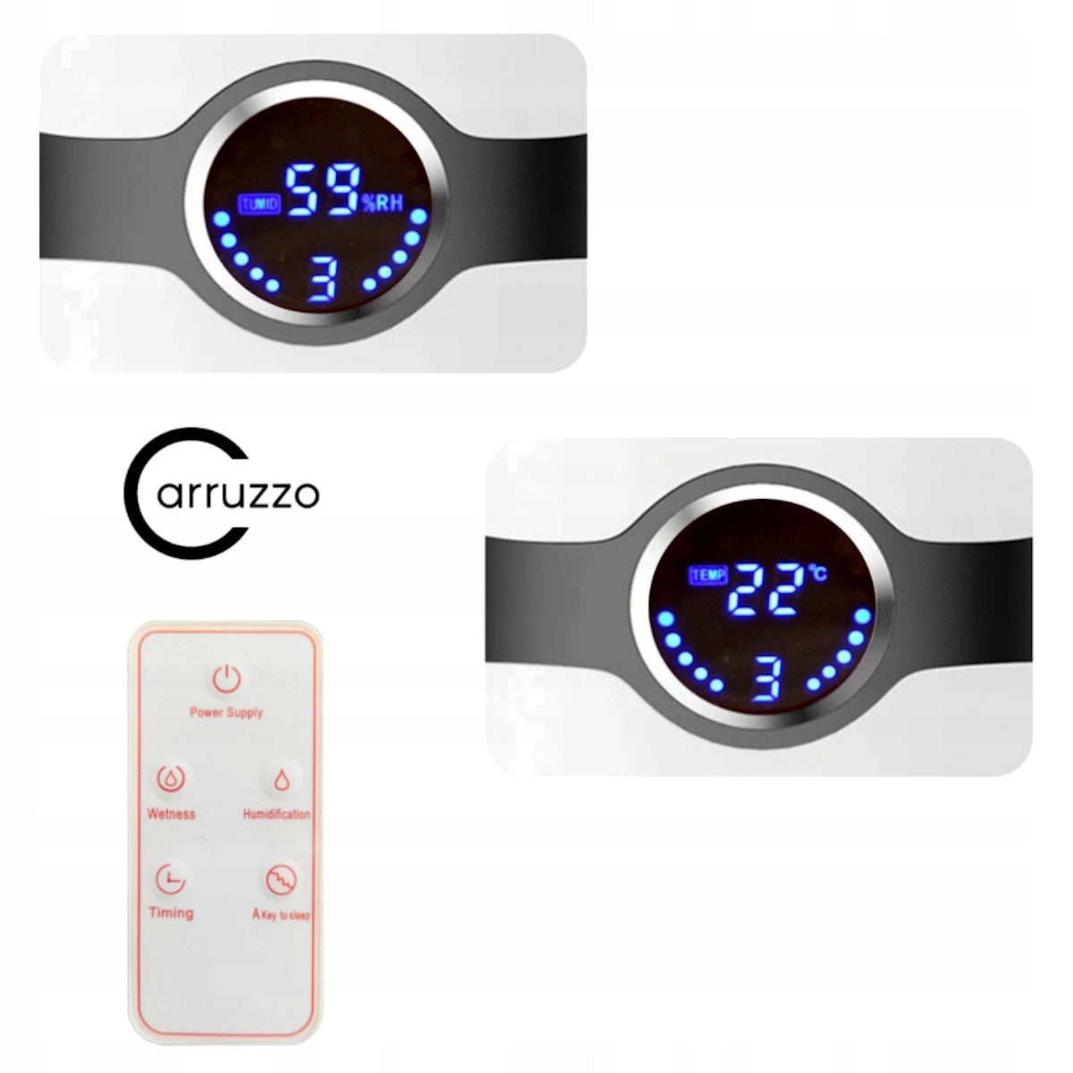AIR HUMIDIFIER AUTOMATIC + AROMATHERAPY 3in1 +12 OILS FILTER PILOT Brand Carruzzo