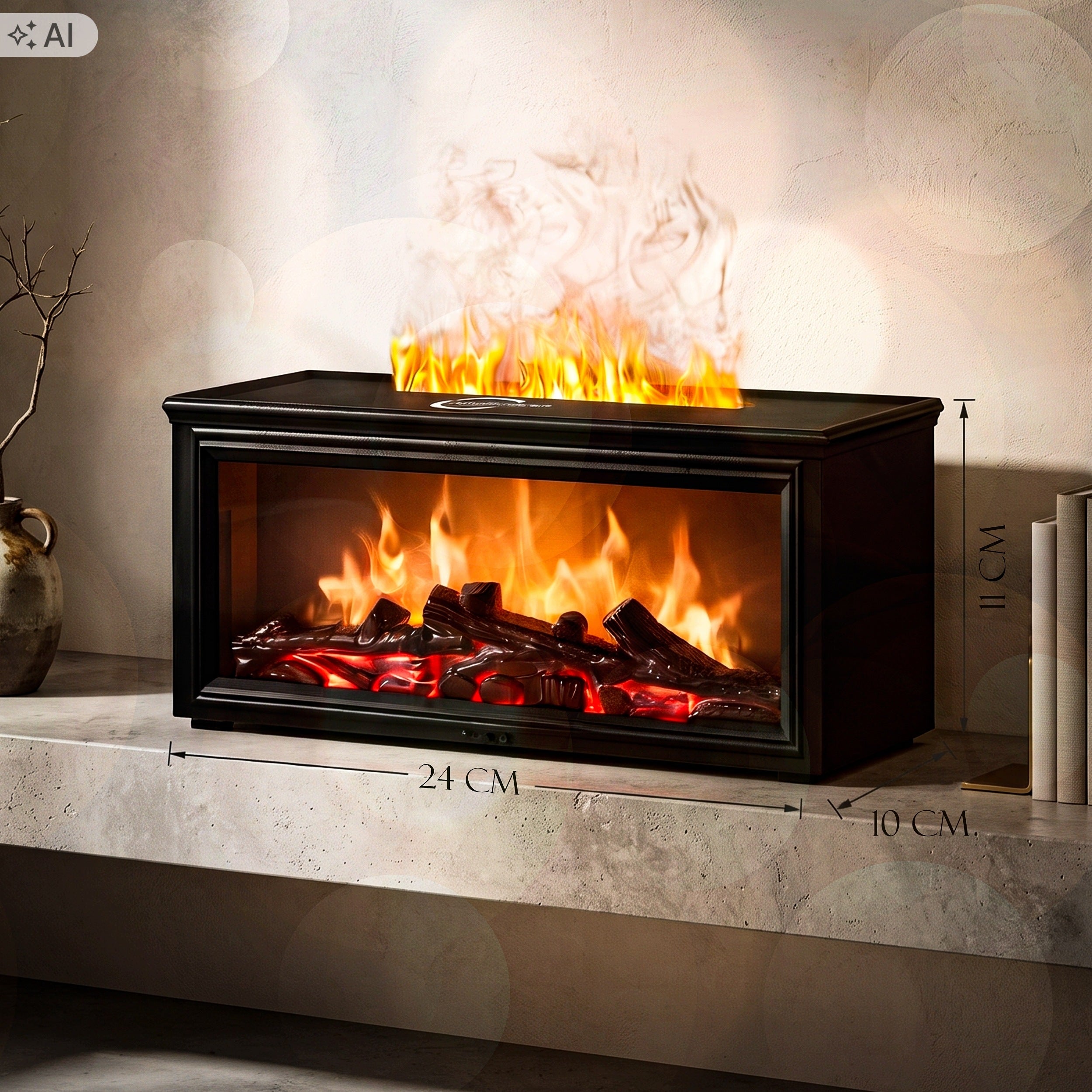AIR HUMIDIFIER FIREPLACE FRAGRANCE DIFFUSER Aromatherapy OILS PILOT RGB Packaging status original