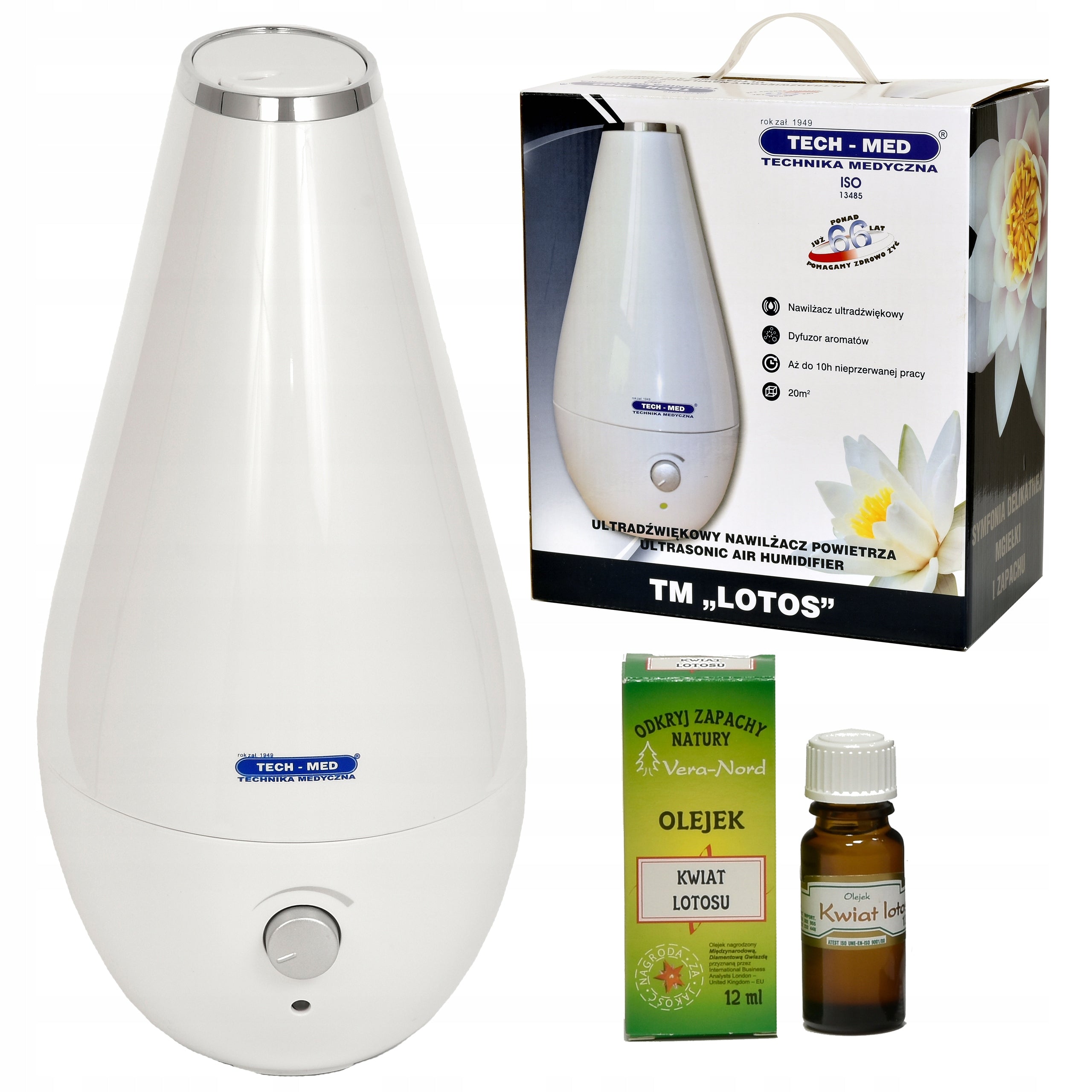 AIR HUMIDIFIER Fragrance OIL aromatherapy ionizer QUIET TECH-MED