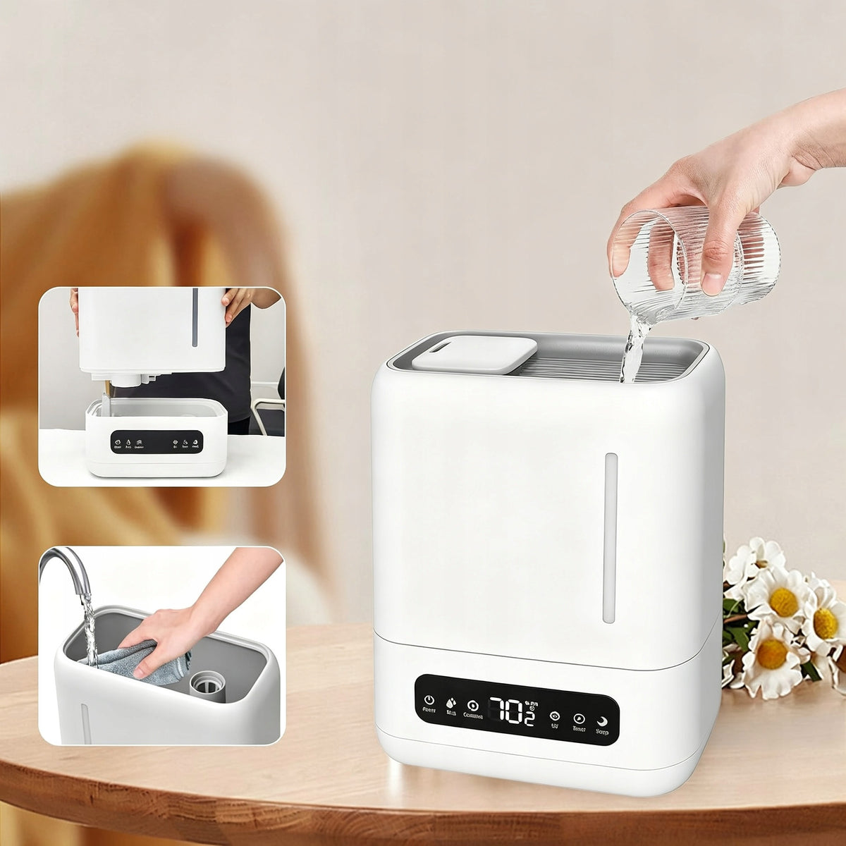AIR HUMIDIFIER IONIZATION LED DISPLAY + REMOTE CONTROL + UV Packaging status original