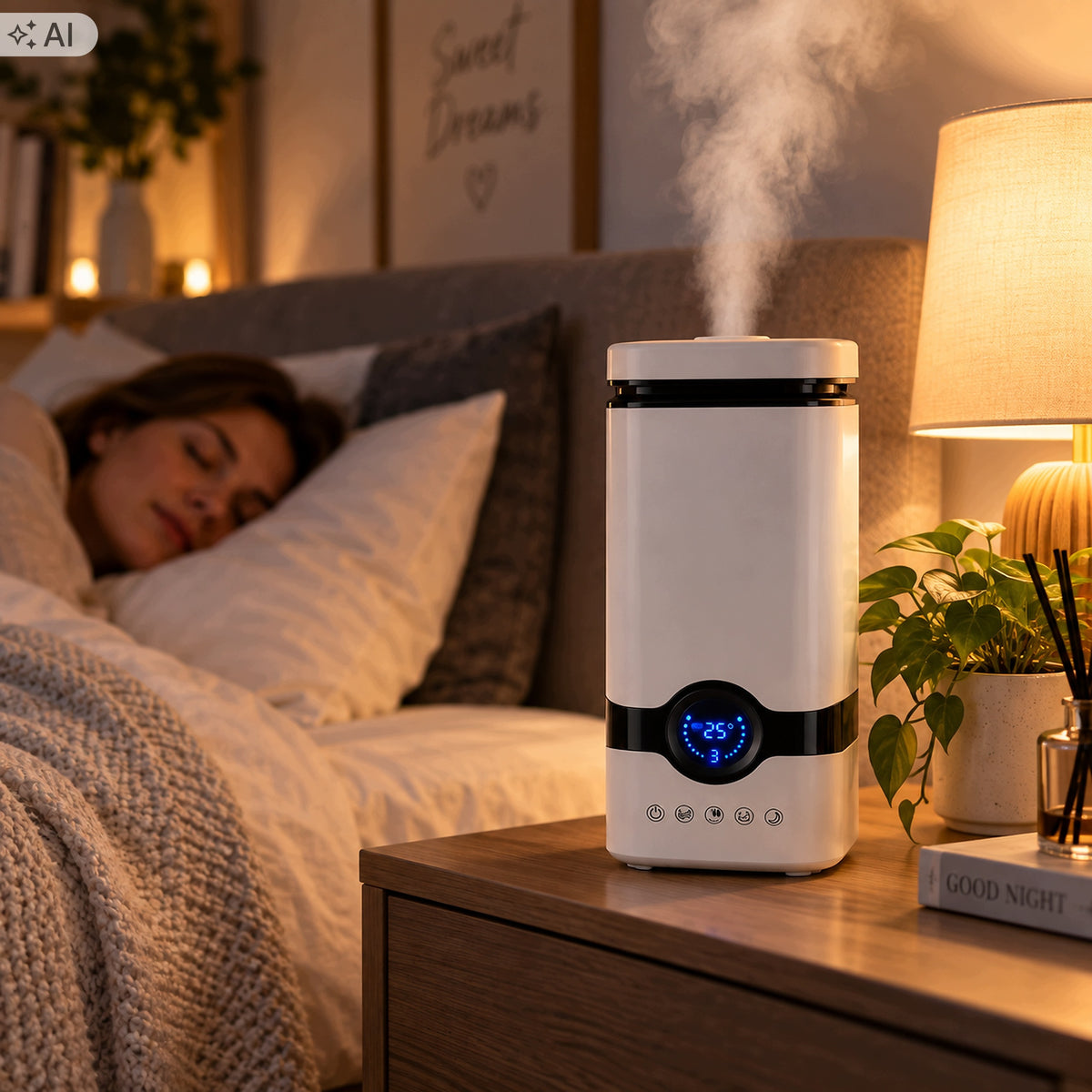 AIR HUMIDIFIER ULTASON DIFFUSER AROMATERIA 12 OILS 3in1 PILOT Packaging status original