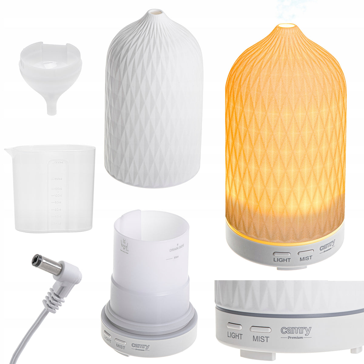 AIR HUMIDIFIER ULTRASONIC FRAGRANCE DIFFUSER AROMATHERAPY 3in1 CAMRY