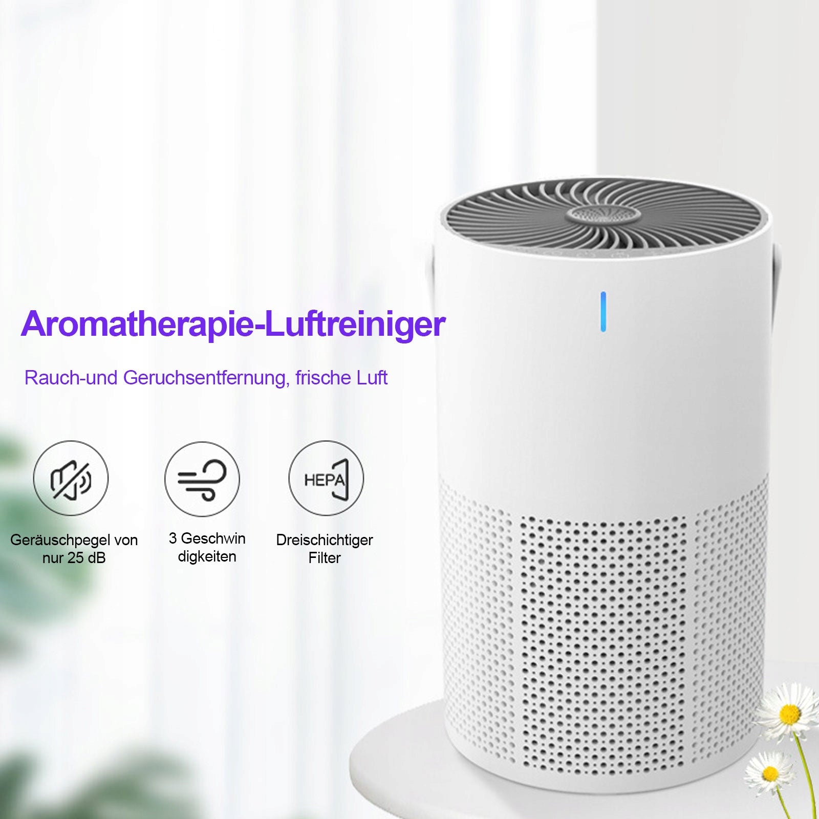 AIR PURIFIER DESKTOP TOUCH TYPE AIR FRESHER ELIMINATES ODOR CIGARETTE SMOKE Brand no brand