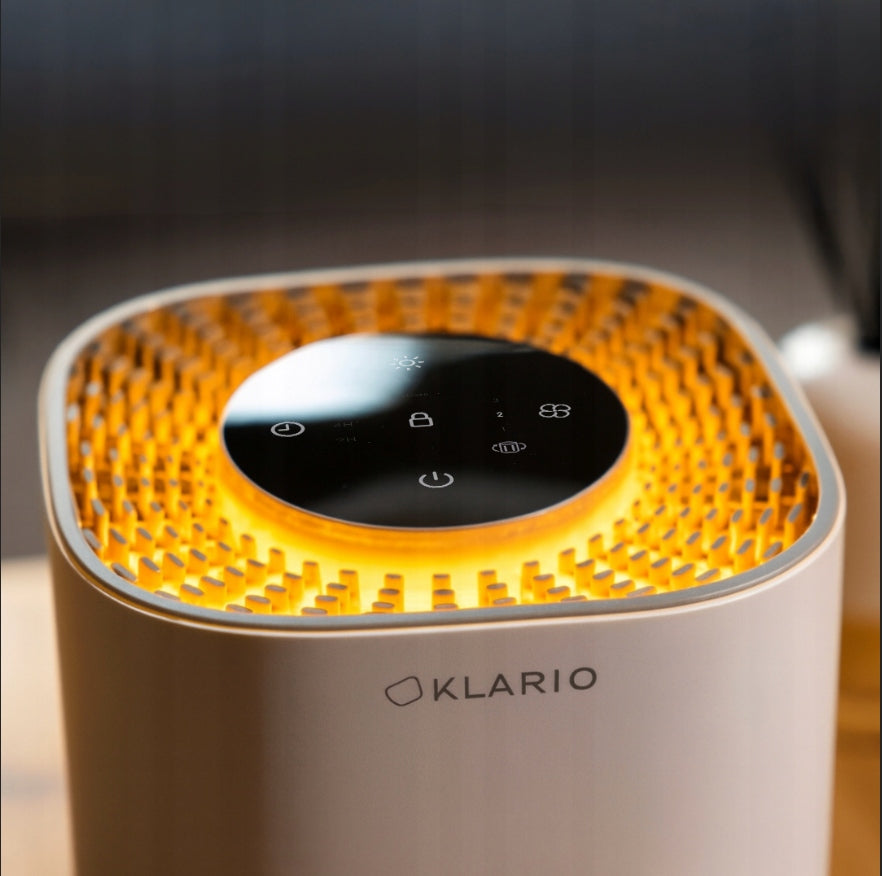 AIR PURIFIER KLARIO WITH FILTER HEPA TIMER 20M2 QUIET FOR ALLERGY SUFFERERS Packaging status original
