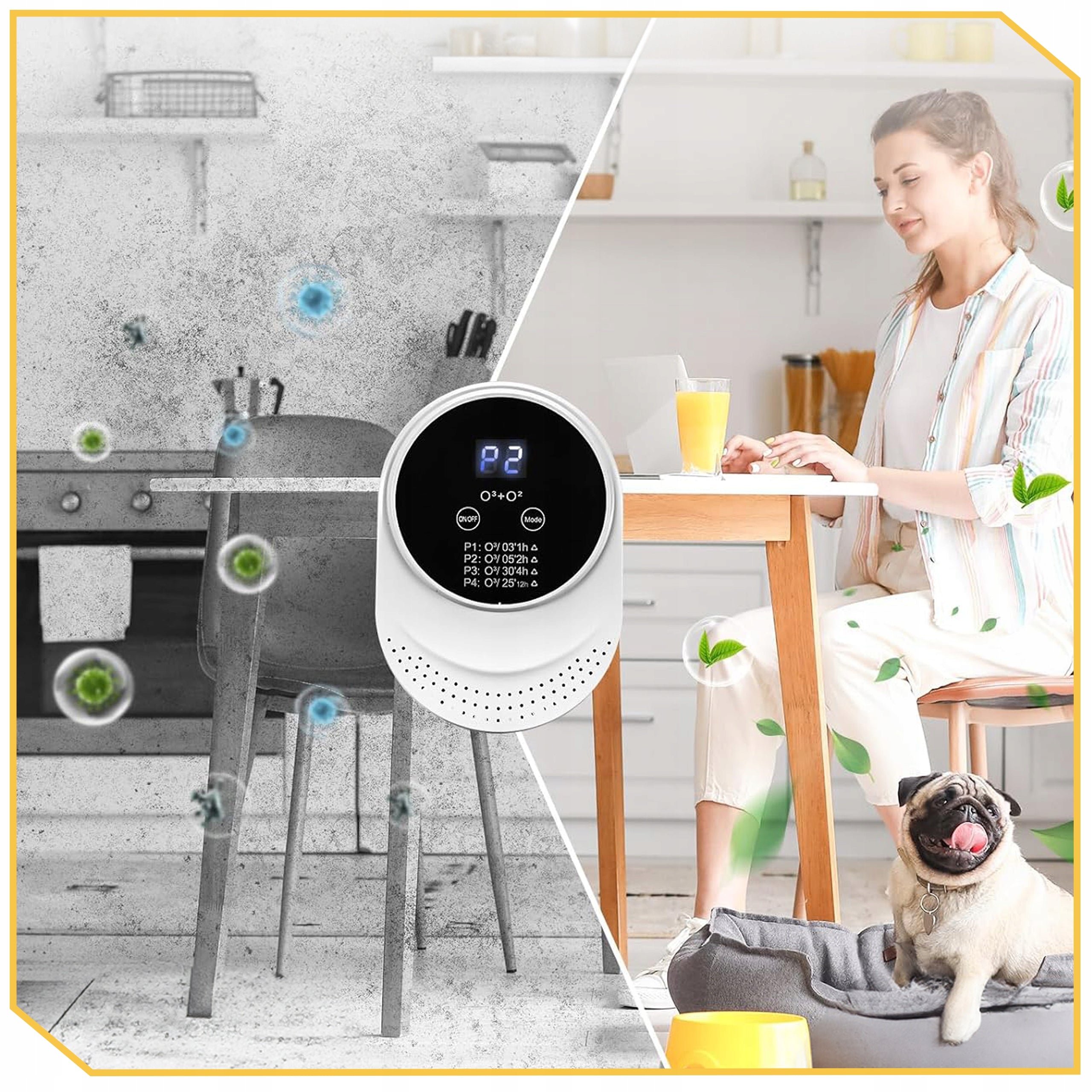AIR PURIFIER air purifier compact smart ozonation sensor white Brand Lewer