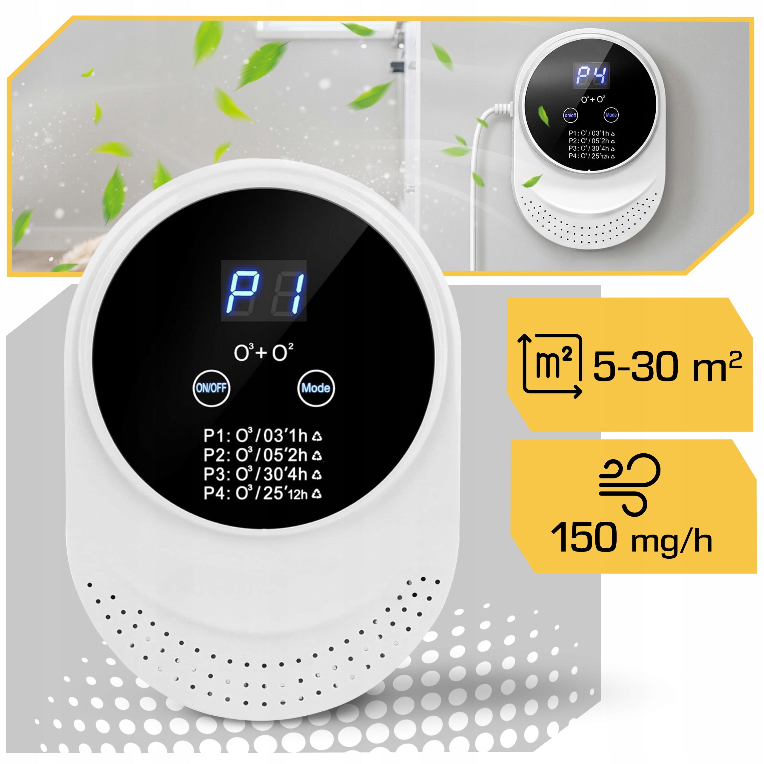 AIR PURIFIER air purifier compact smart ozonation sensor white Packaging status original