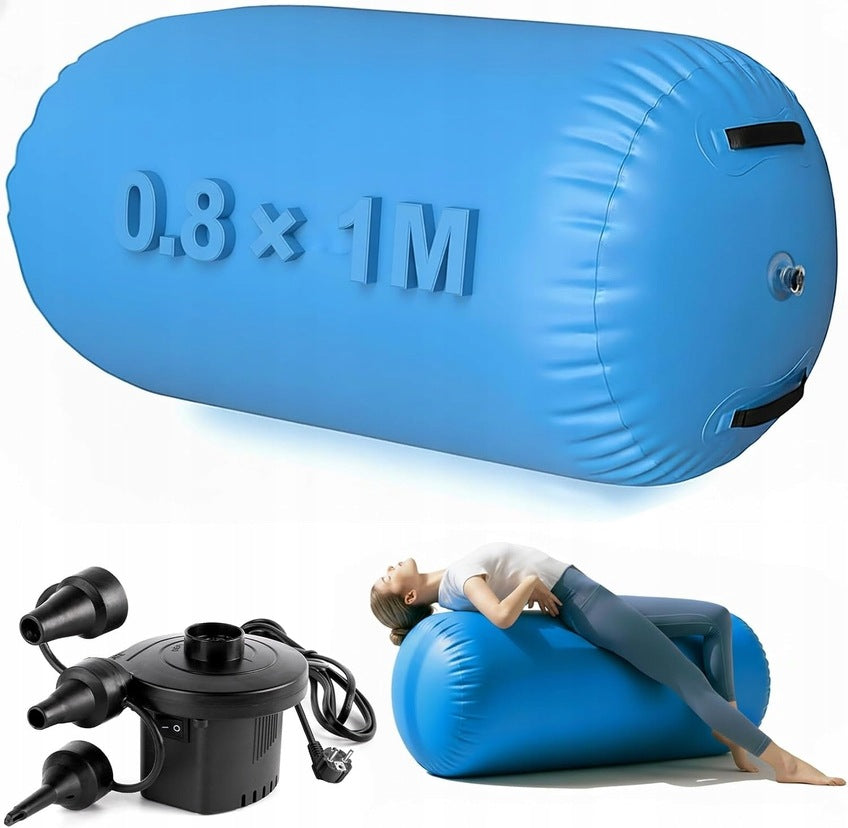 AIR ROLLER EXERCISE ROLLER 100x80 cm GYM MAT FITNESS INFLATABLE