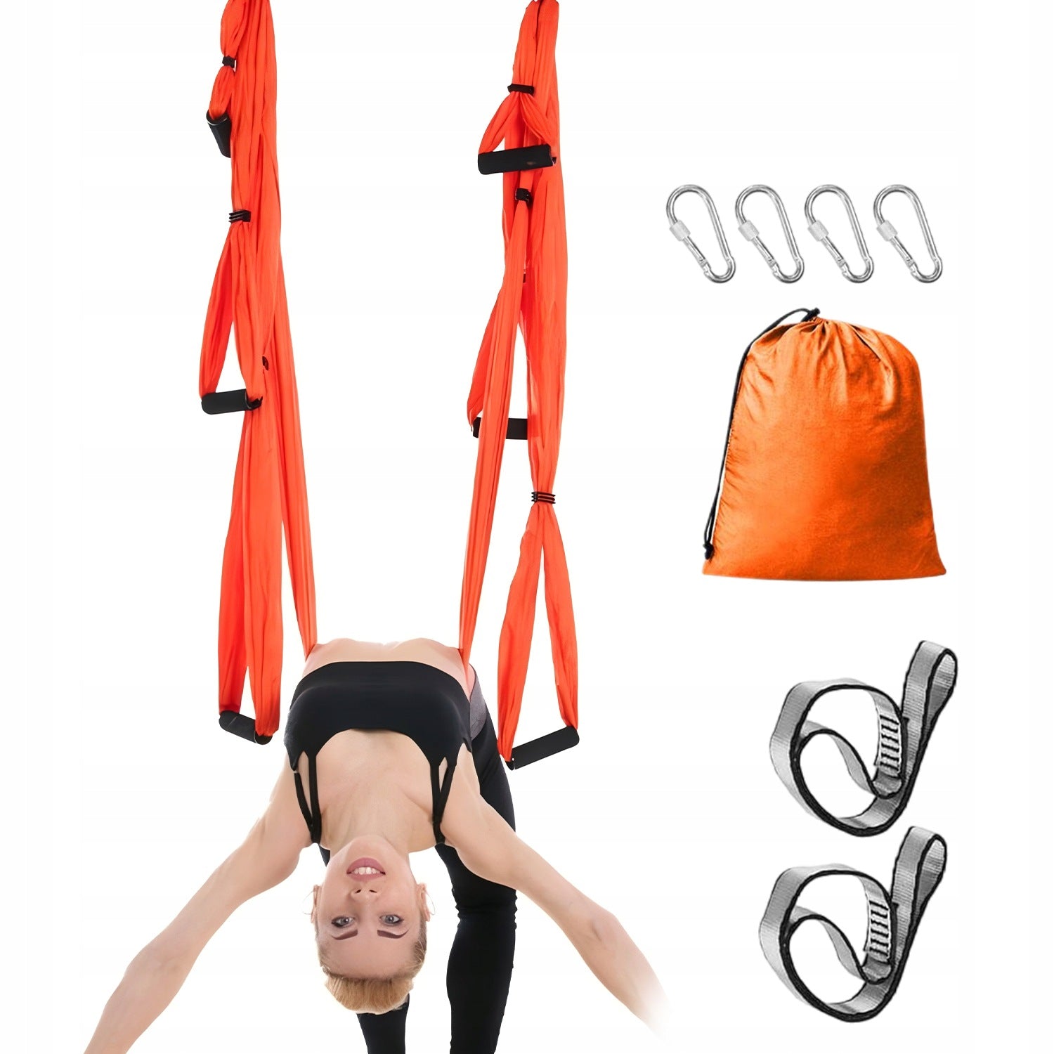 AIR SWING FOR YOGA HAMMOCK ACROBATIC SCARF AERIAL 220CM WITH HANDLE