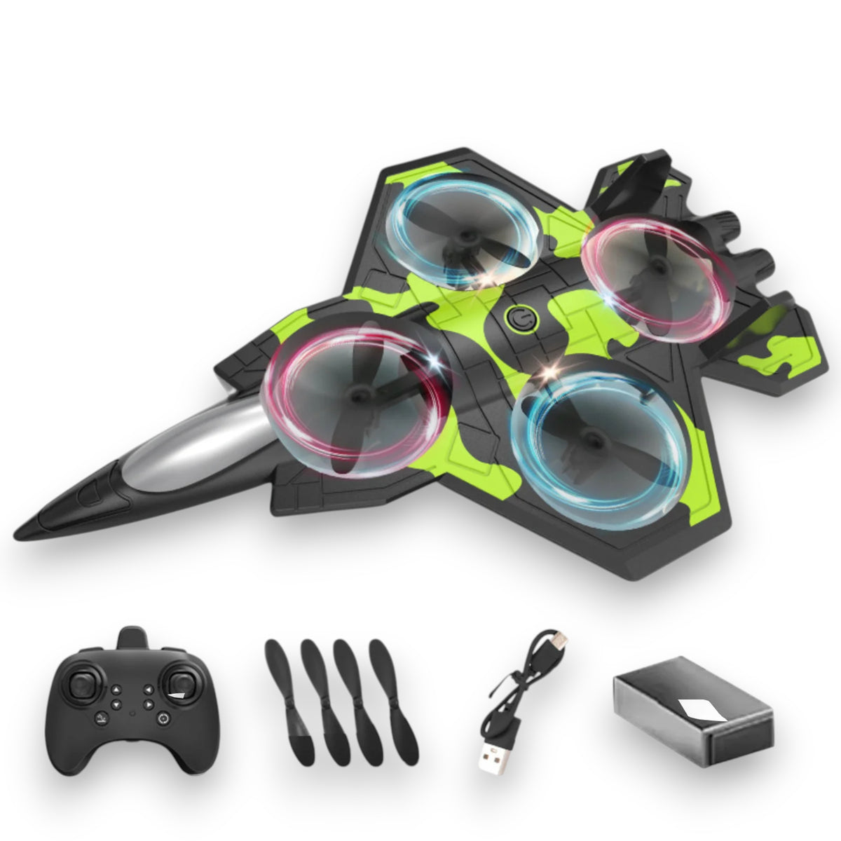 AIRCRAFT REMOTE CONTROLLED JET DRONE RC JET PILOT LIGHT Packaging status original