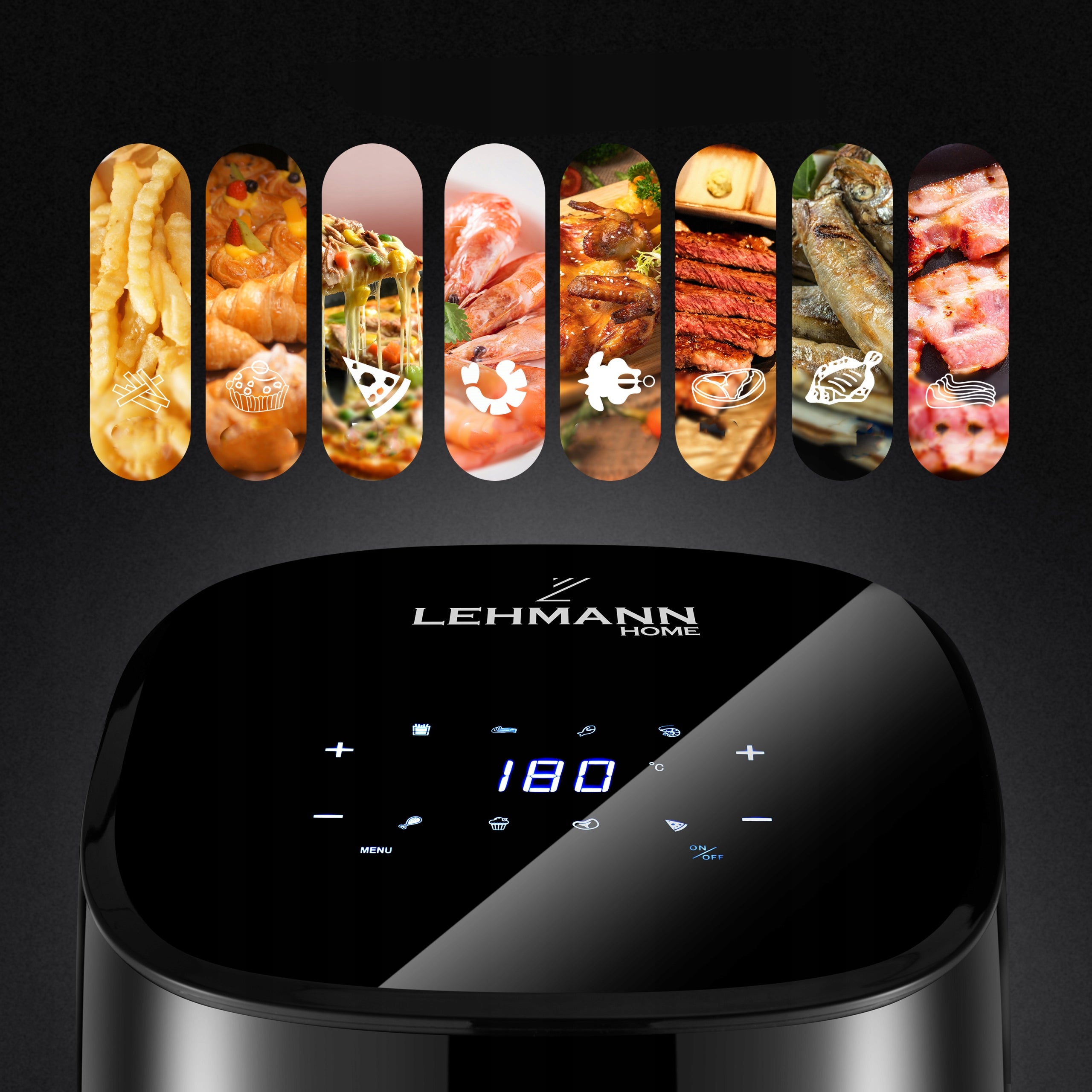 AIRFRYER NON-FAT AIRFRYER GRILLING LARGE NON-STICK 4L LED Dominant color black