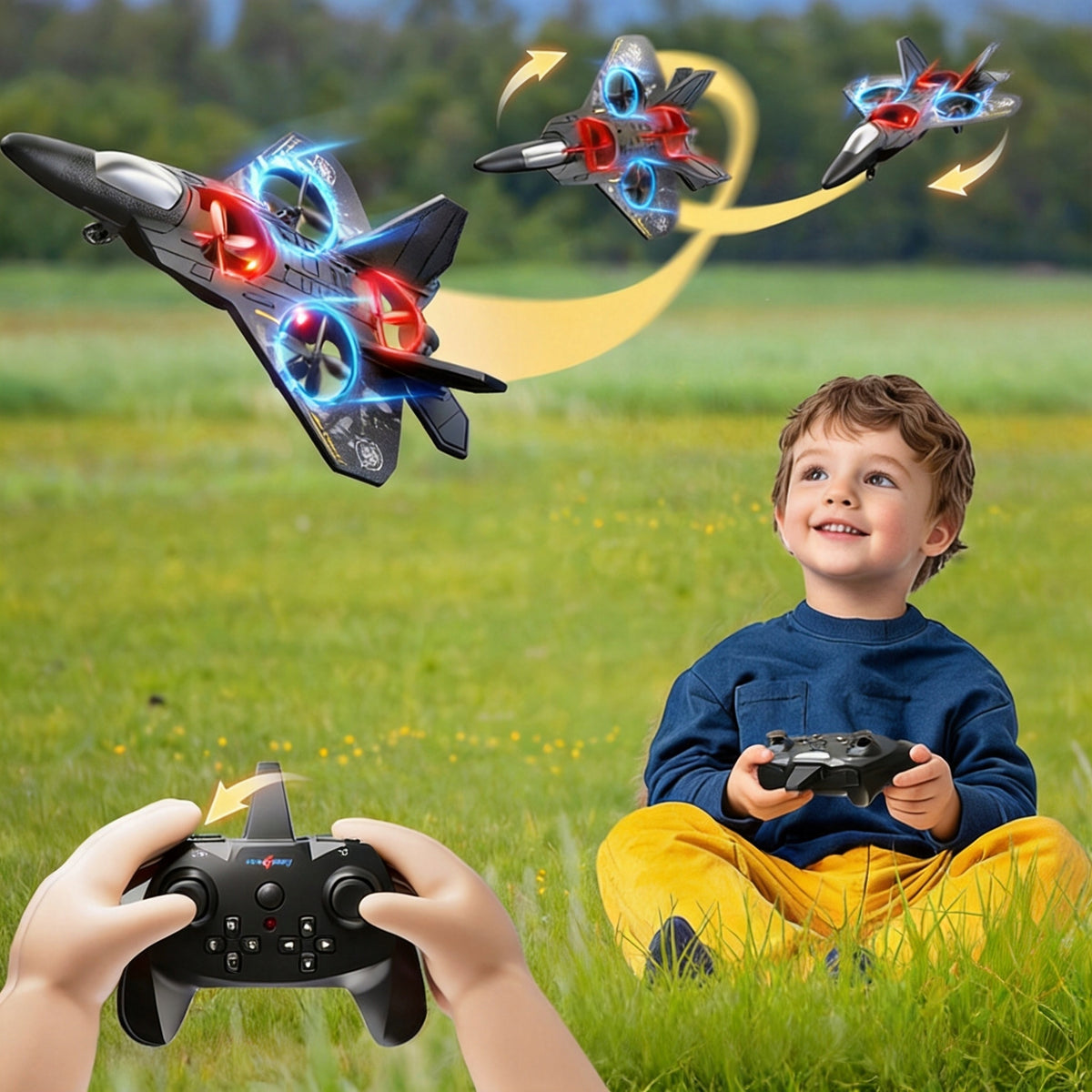 AIRPLANE RC TOY FOR CHILDREN, REMOTE CONTROLLED AIRCRAFT MODEL 360° ROTATION Brand no brand