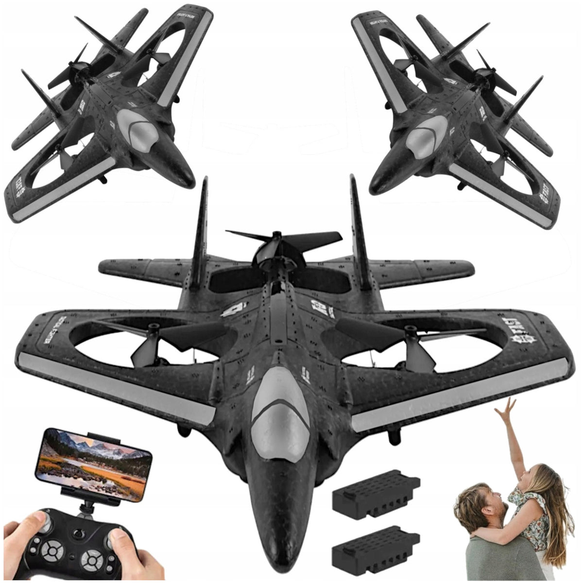 AIRPLANE REMOTE CONTROLLED JET HD CAMERA DRONE RC LIVE PREVIEW 2ak
