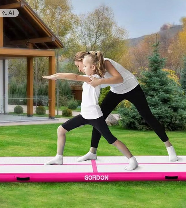AIRTRACK 3M PINK 10CM THICK GYMNASTICS TRACK WITH PUMP AND BAG Packaging status original