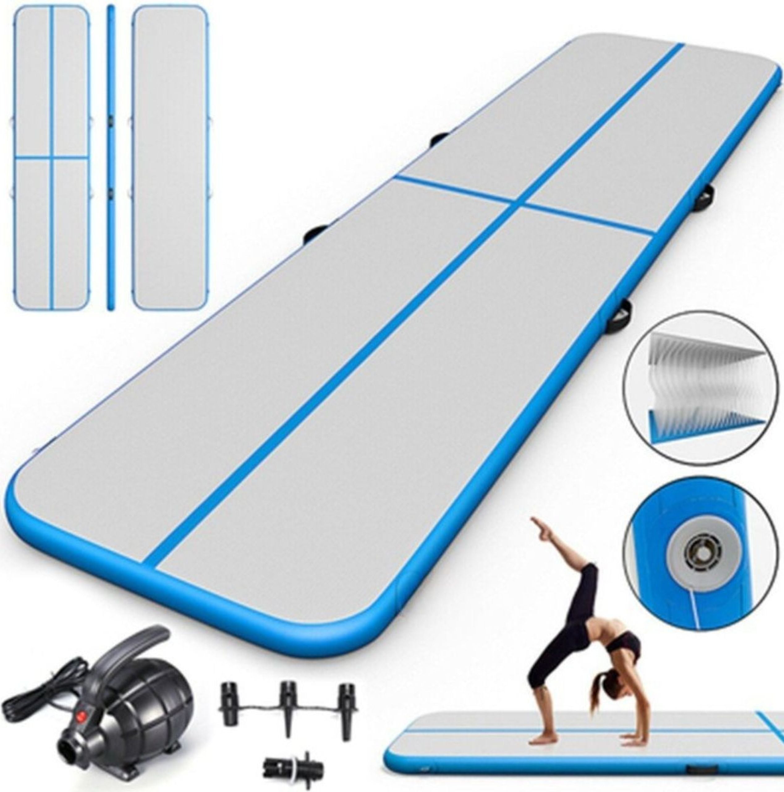AIRTRACK GYMNASTIC MATTRESS ACROBATIC PATH BLUE 400X100X20