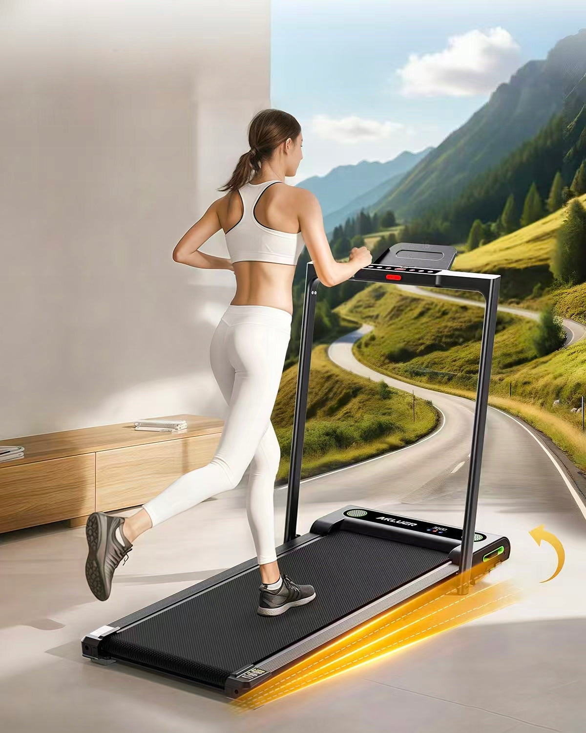 AKLUER 480L-B FOLDING TREADMILL WITH SLOPE 2,5HP 4MPH 150KG LED 1-12KM/H Manufacturer code Akluer 480L-B 4049