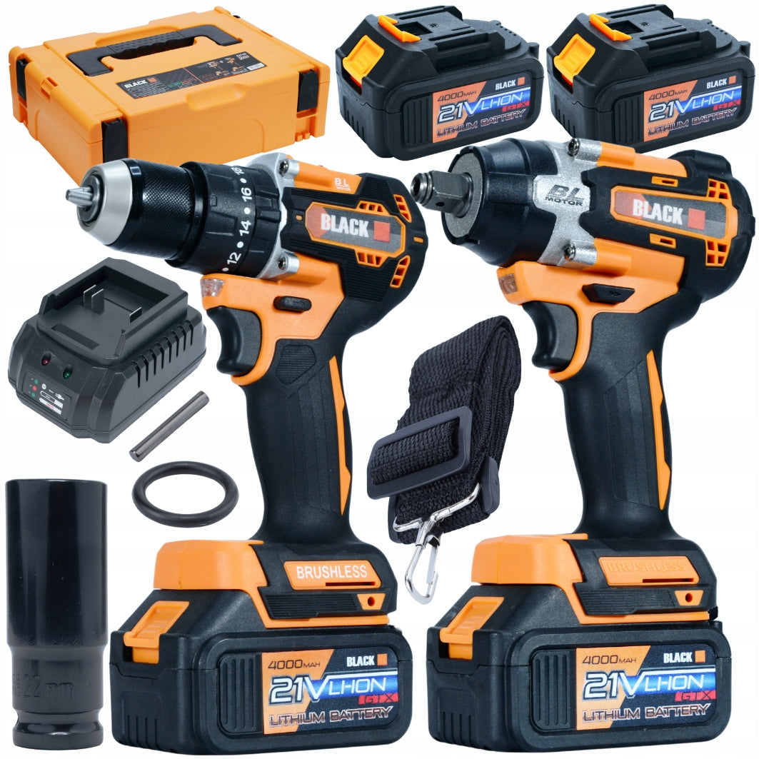 AKU TOOL KIT 2X 4AH 21V 2in1 CORDLESS IMPACT WRENCH SCREWDRIVER