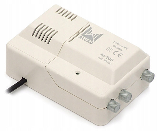 ALCAD AI-200 VHF UHF 24dB Broadband Amplifier for Several Receivers Brand Alcad