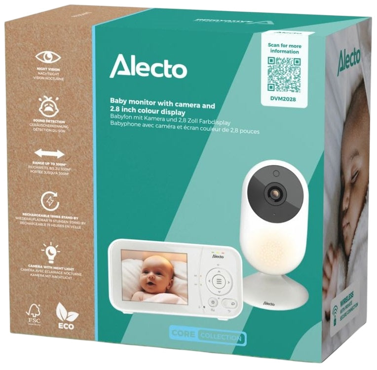 ALECTO DVM2028 VIDEONIA ELECTRONIC DISPLAY 2,8" NIGHT MODE LAMP EAN (GTIN) 8711902082187