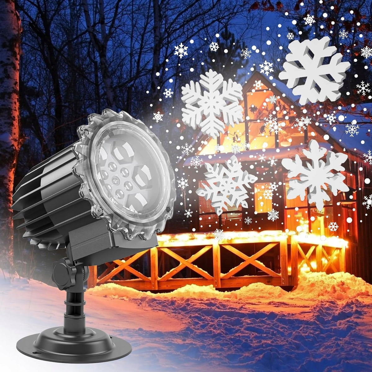 ALED LIGHT Outdoor Snowflake Projector, 9W, for the Holidays