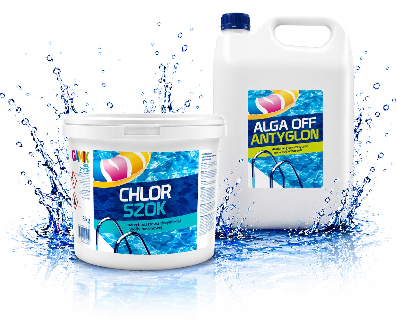 ALGAE OFF ANTIALGAE 4L + CHLORINE SHOCK CHEMISTRY FOR SWIMMING POOL