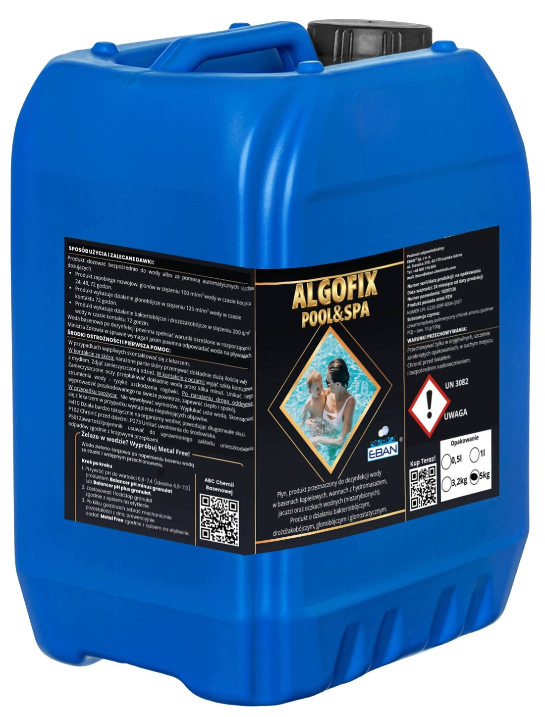 ALGOFIX POOL&SPA Antialgae Algae Liquid for Jacuzzi Pool Algae 5l