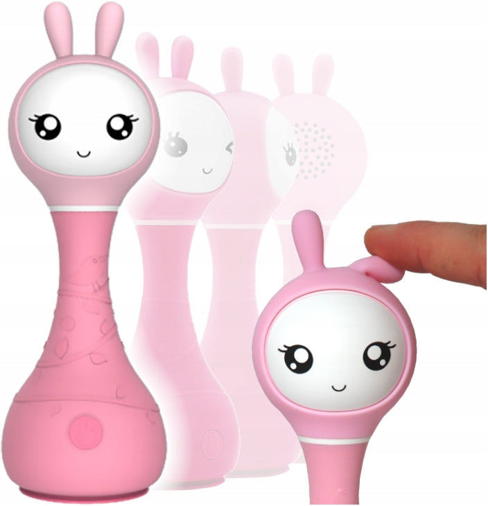 ALILO BUNNY SMARTY BUNNY INTERACTIVE Toy Music Rattle Pink