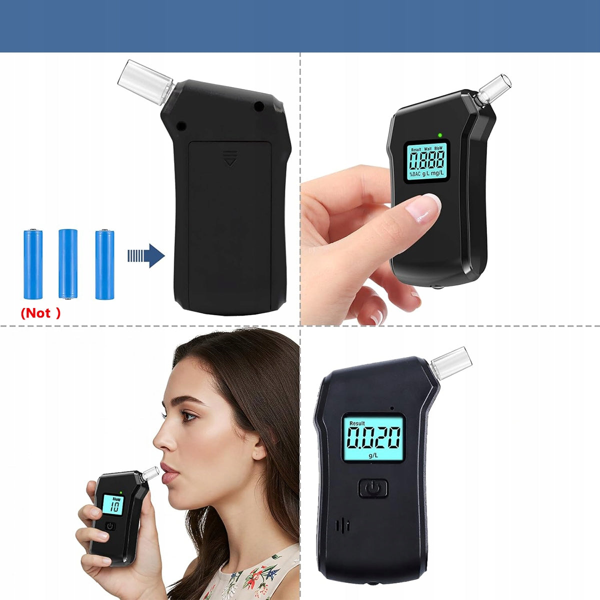 ALKOMAA breathalyzer Professional breathalyzer with display High precision measurement Packaging status original