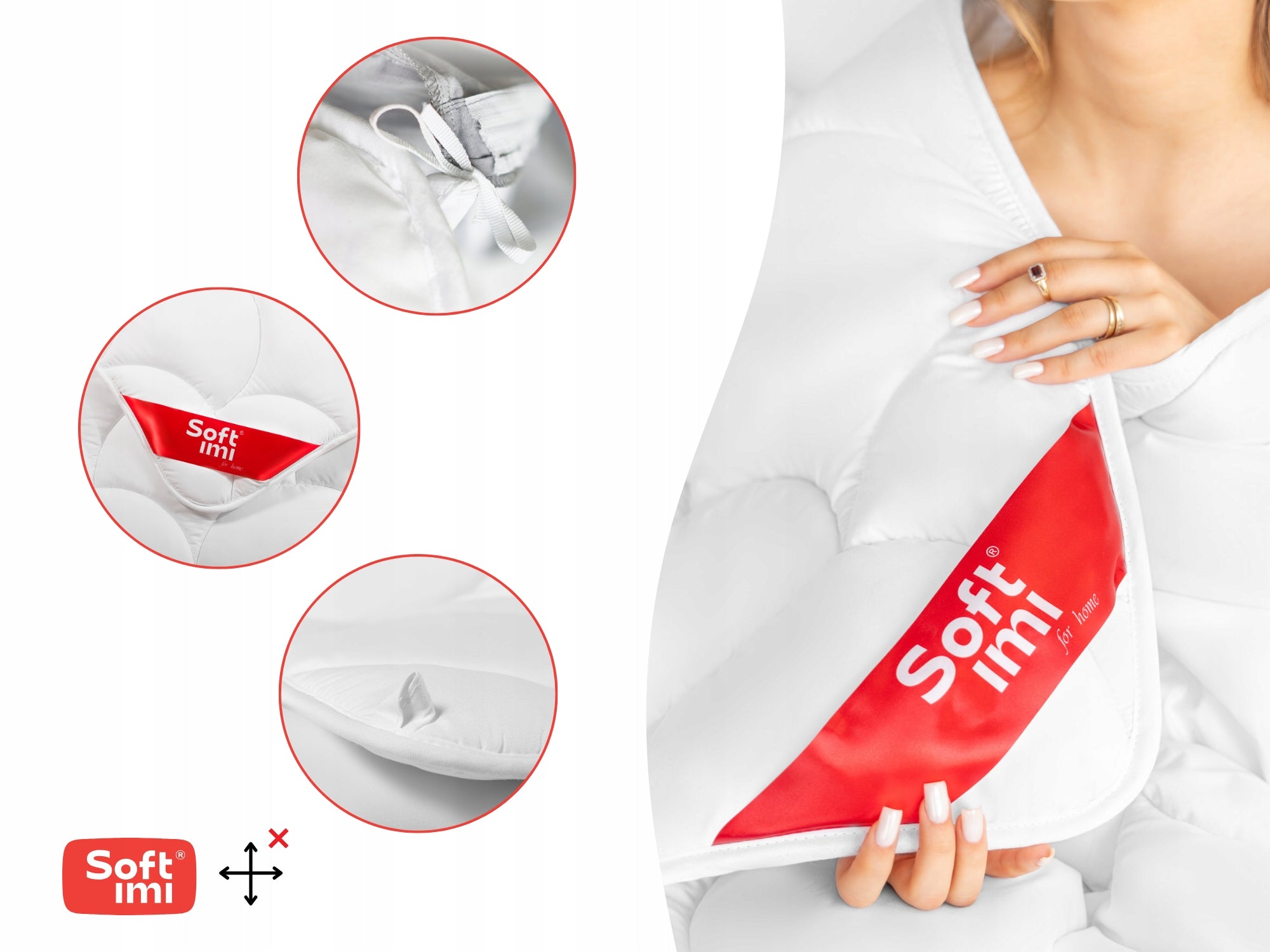 ALL-SEASON ANTI-ALLERGIC QUILT 200X220 + 2 PILLOWS 70X80 SET from Poland Length 200 cm
