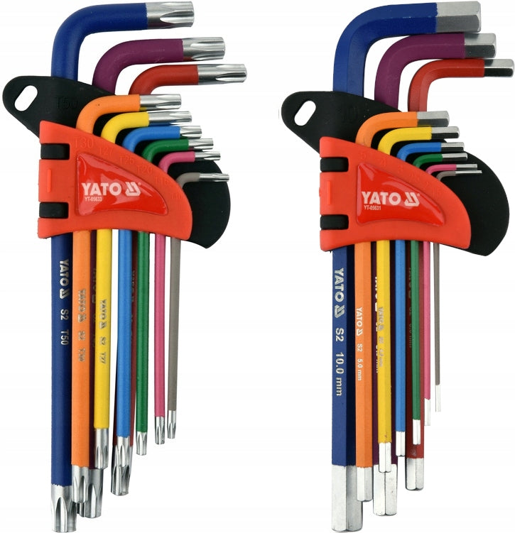 ALLEN WRENCHES 1,5-10MM 9PCS + TORX T10-T50 9PCS SET YATO