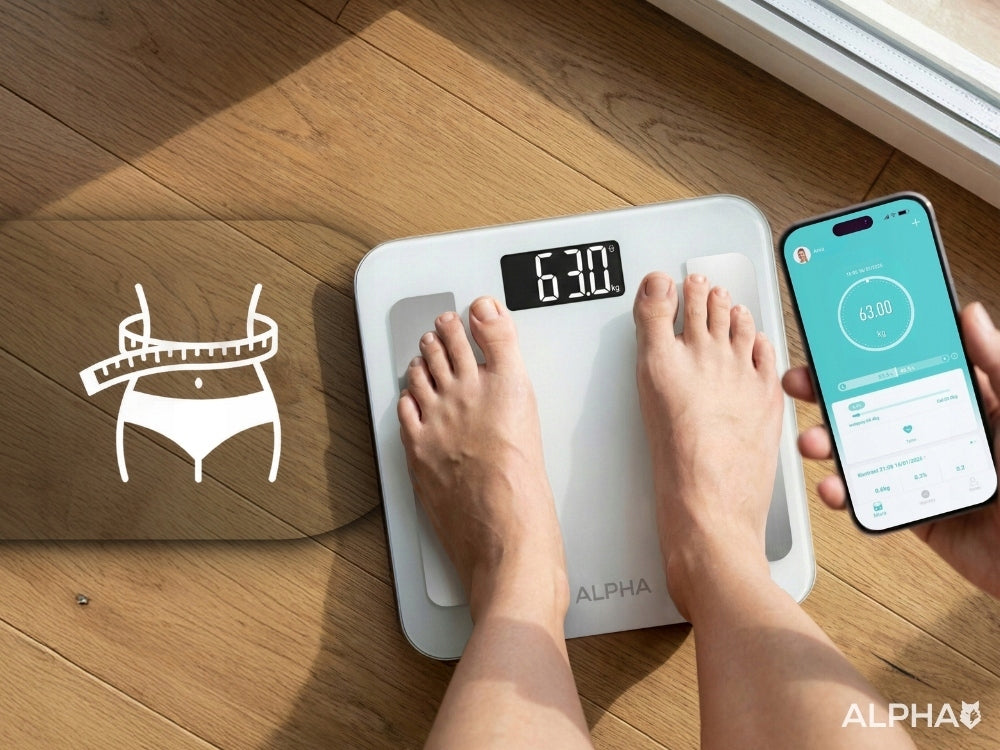 ALPHA Bathroom Scale Electronic Analytical Bluetooth Smart App Brand ALPHA