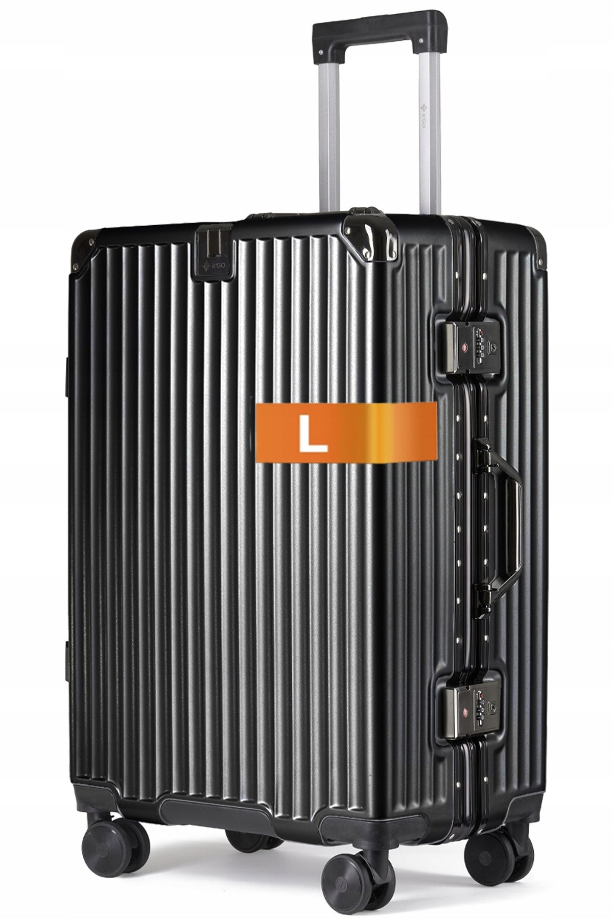 ALUMINIUM TRAVEL SUITCASE ON WHEELS STRONG LUGGAGE "L" 65 l