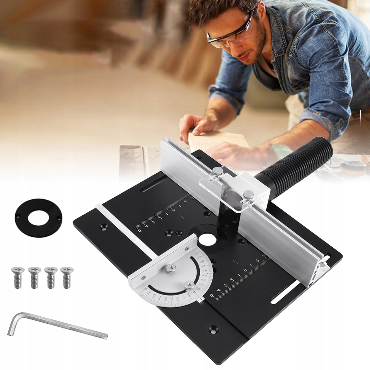 ALUMINUM PLATE COUNTERTOP MILLING MACHINE GUIDE WOODWORKING 200x240mm Manufacturer code 6TL05380011