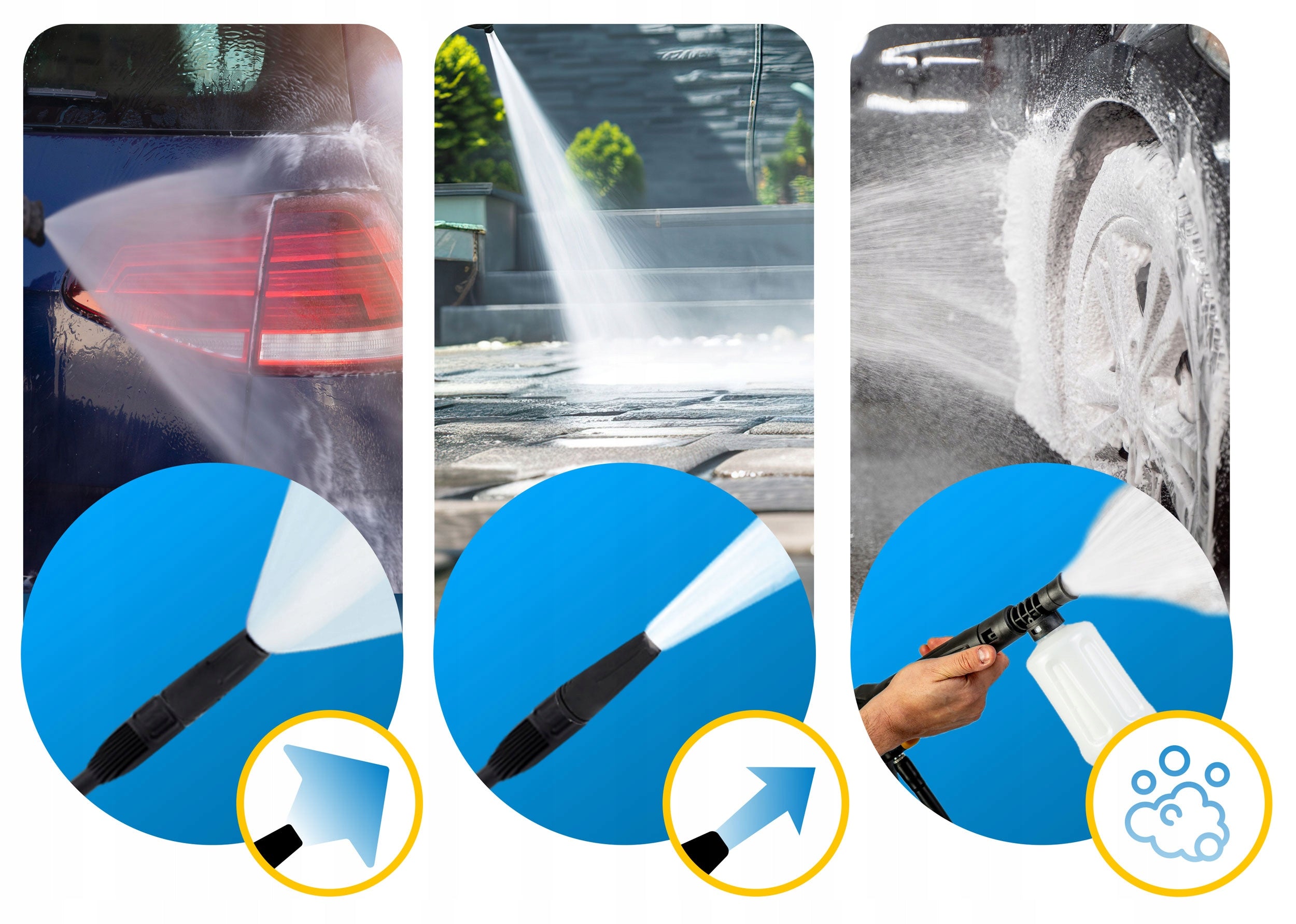 ALUMINUM PRESSURE WASHER 230 BAR FOR CAR PAVING STONE SET Operating pressure 90 bar