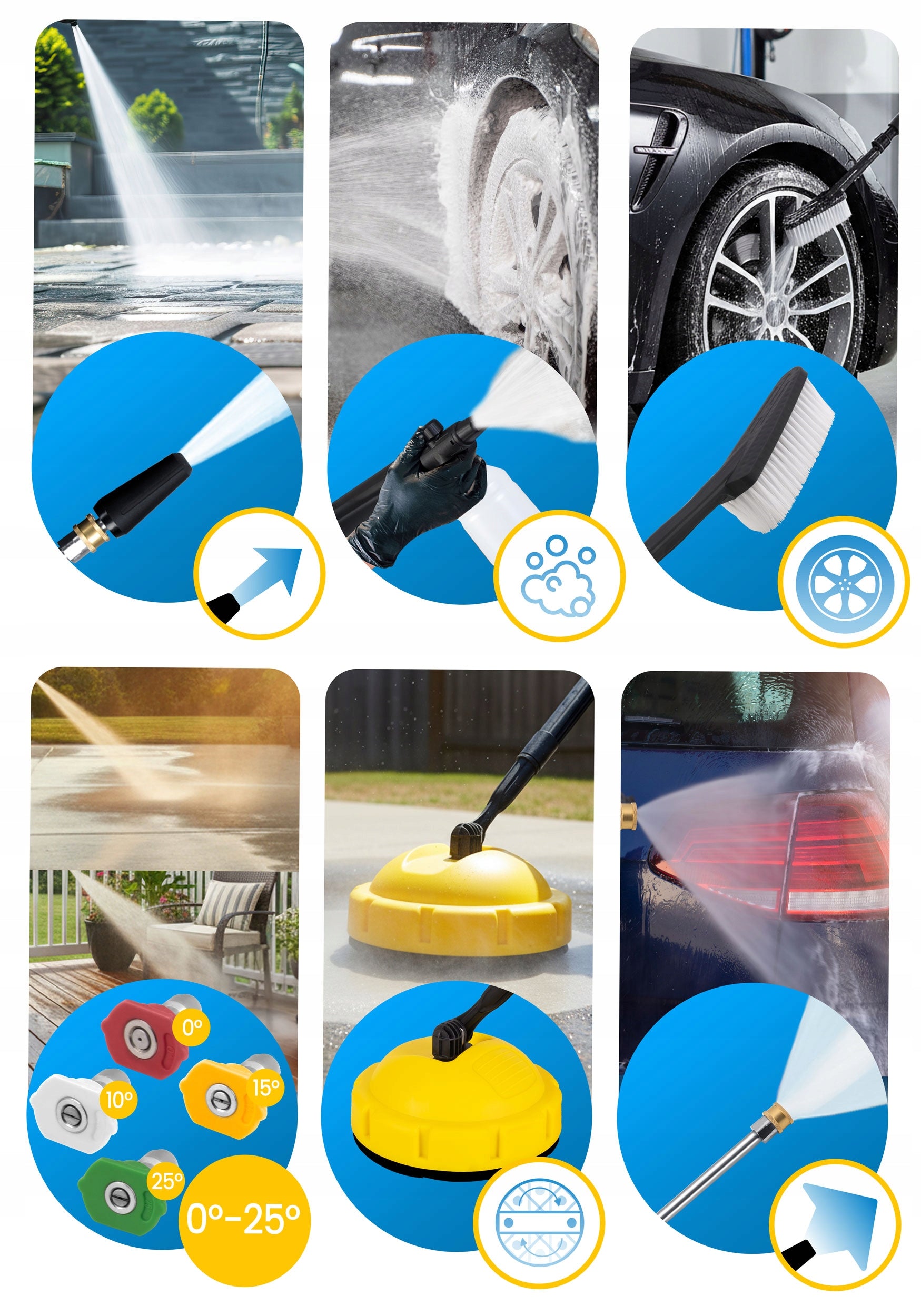 ALUMINUM PRESSURE WASHER 350 BAR POWERFUL SELF-SUCTION PUMP SET Operating pressure 130 bar
