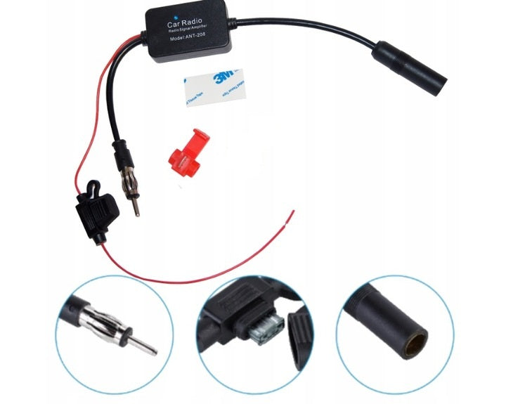 AM/FM Radio Antenna Amplifier Radio for Car 12V 25DB