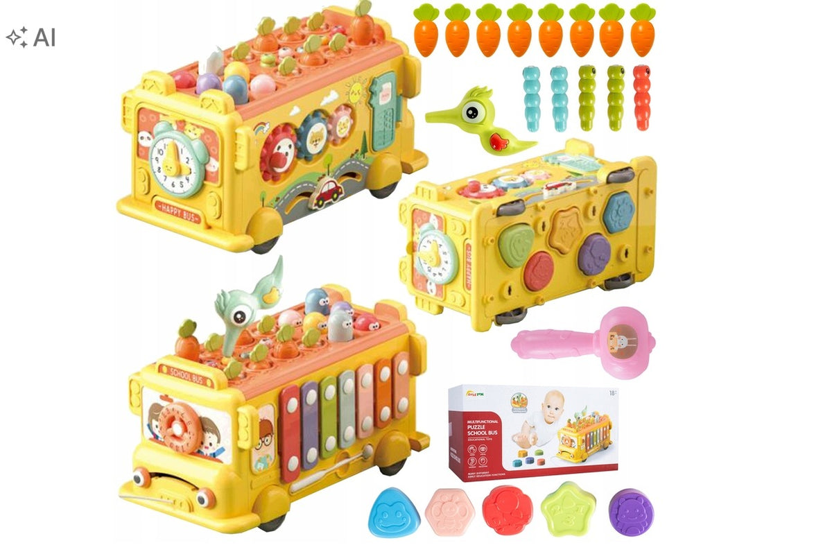 AMAZING EDUCATIONAL MONTESSORI LED 22-IN-1 SORTER BLOCKS CYMBAL BUS Manufacturer code 3126