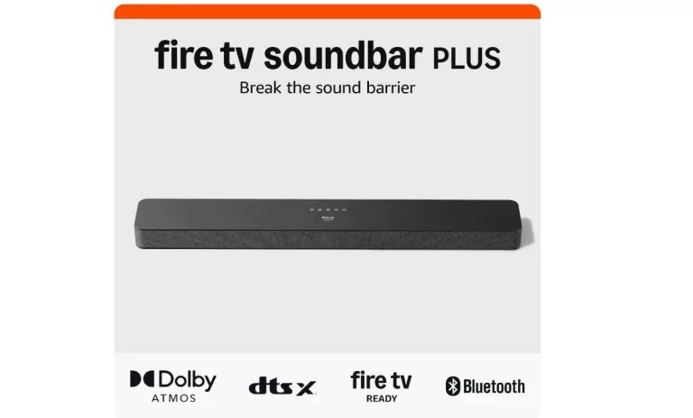 AMAZON FIRE TV SOUNDBAR PLUS WITH BUILT IN SUBWOOFER, 3.1 DOLBY ATMOS Model Fire TV Soundbar Plus