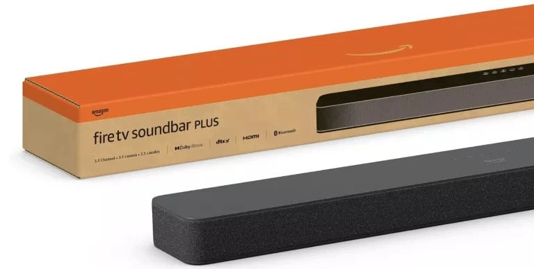 AMAZON FIRE TV SOUNDBAR PLUS WITH BUILT IN SUBWOOFER, 3.1 DOLBY ATMOS