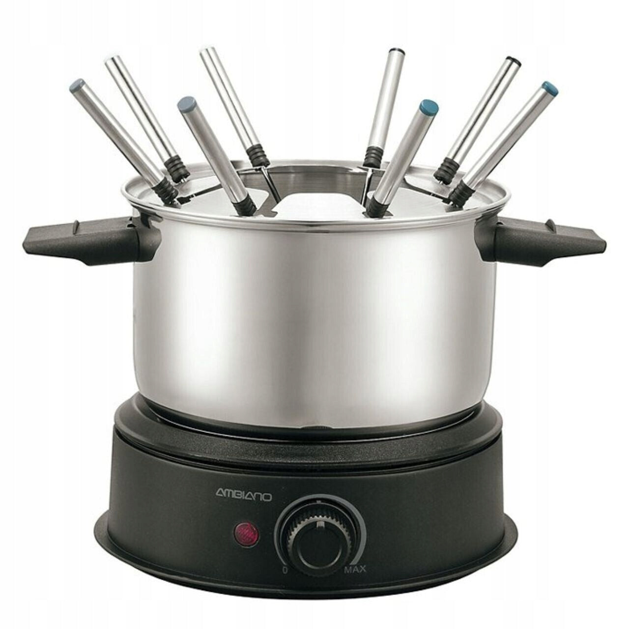 AMBIANO Electronic Set for Fondue 1500 W 8 forks Stainless steel