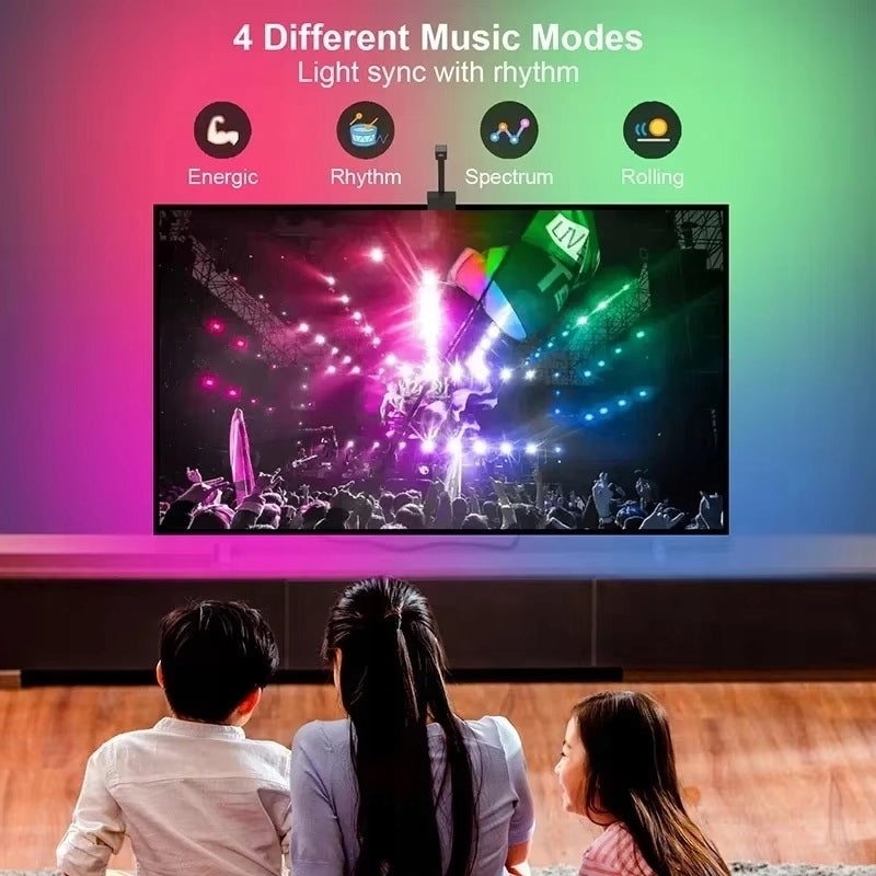 AMBILIGHT RGB BACKLIGHT LED STRIP 5m LIGHTING FOR TV 40-85'' CAMERA Brand PDS