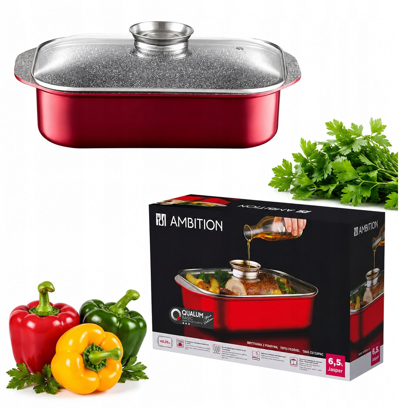 AMBITION JASPER BRITTANY AROMATYZER IN LID OVEN INDUCTION 6,5 L