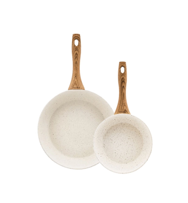 AMBITION NATURE PAN SET 20, 28 CM INDUCTION CREAMY NON-STICK