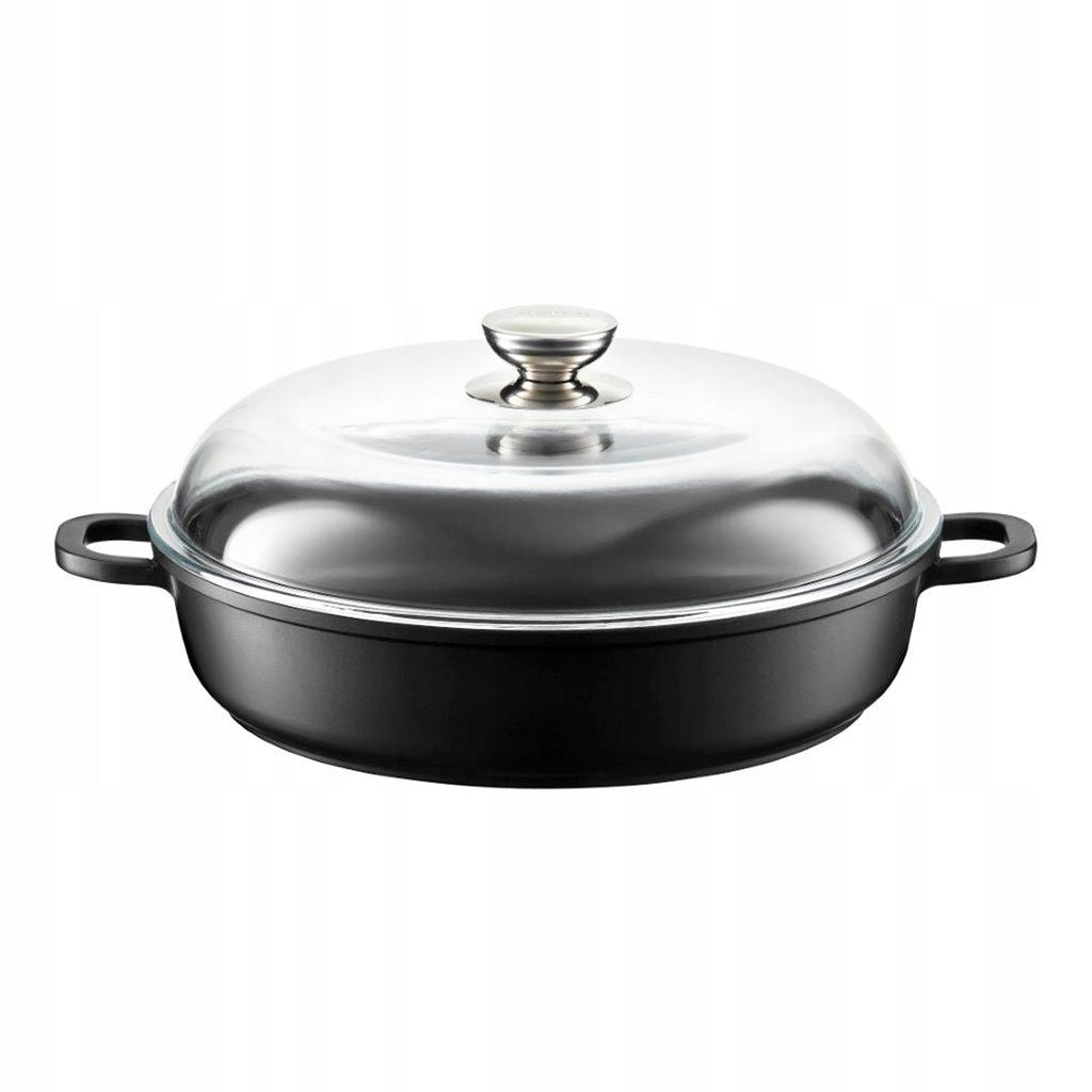 AMBITION PAN MAGNATE / DEEP FRYING PAN COVER 32 CM ALUMINIUM BLACK