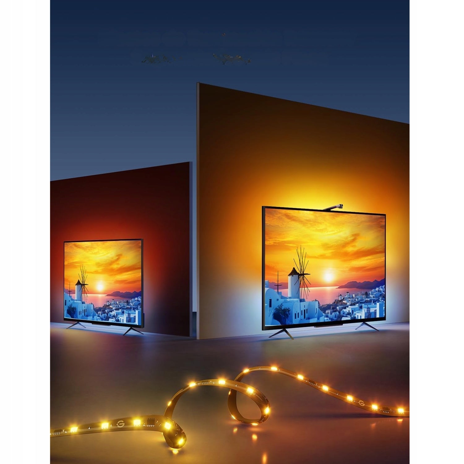 AMBLIGHT KIT FOR TV 55-65 INCH BACKLIGHT TV LED CAMERA 3IN1 Packaging status original