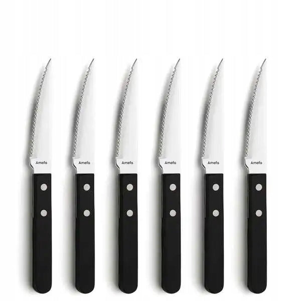 AMEFA 6 CUTLERY 7000 KNIVES PIZZA CLOVES STEAK PORK LOIN KNIFE 6 PIECES Packaging status original