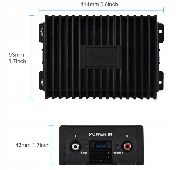 AMPLIFIER DSP 4 CHANNELS RCA OUT 4X50W RMS, 4*80W MAX Packaging status original