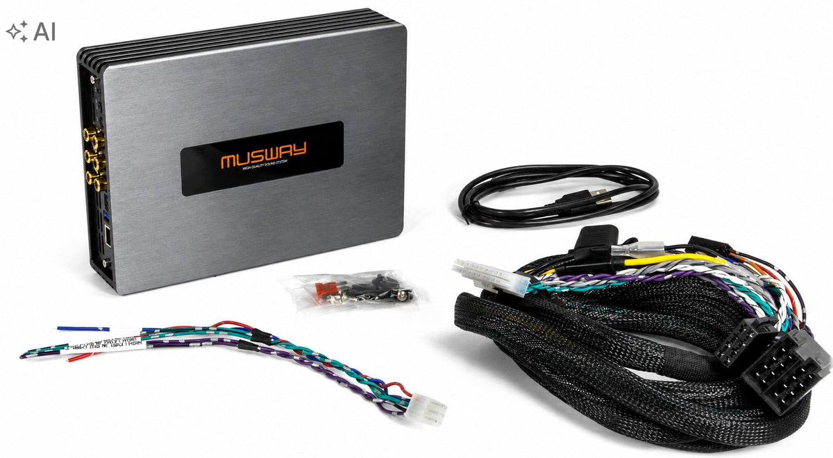 AMPLIFIER DSP 4x135W MUSWAY M4+V3 + BEAM AUDI VW SKODA SEAT PLUG&PLAY Manufacturer code WZMACNIACZ DSP MUSWAY M4+V3 QUADLOCK