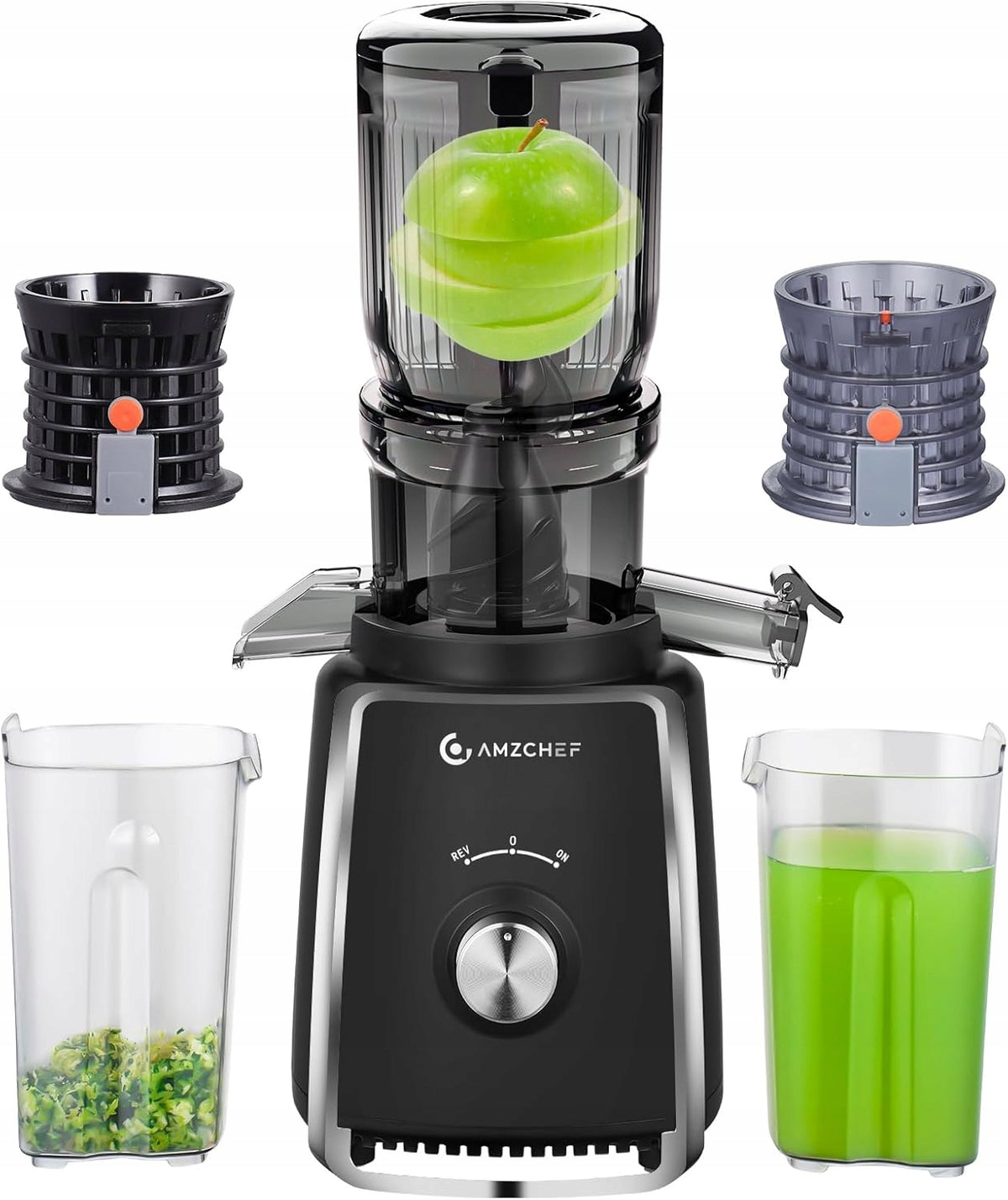 AMZCHEF Juicer Slow Juicer 103 mm wide opening – 250 W