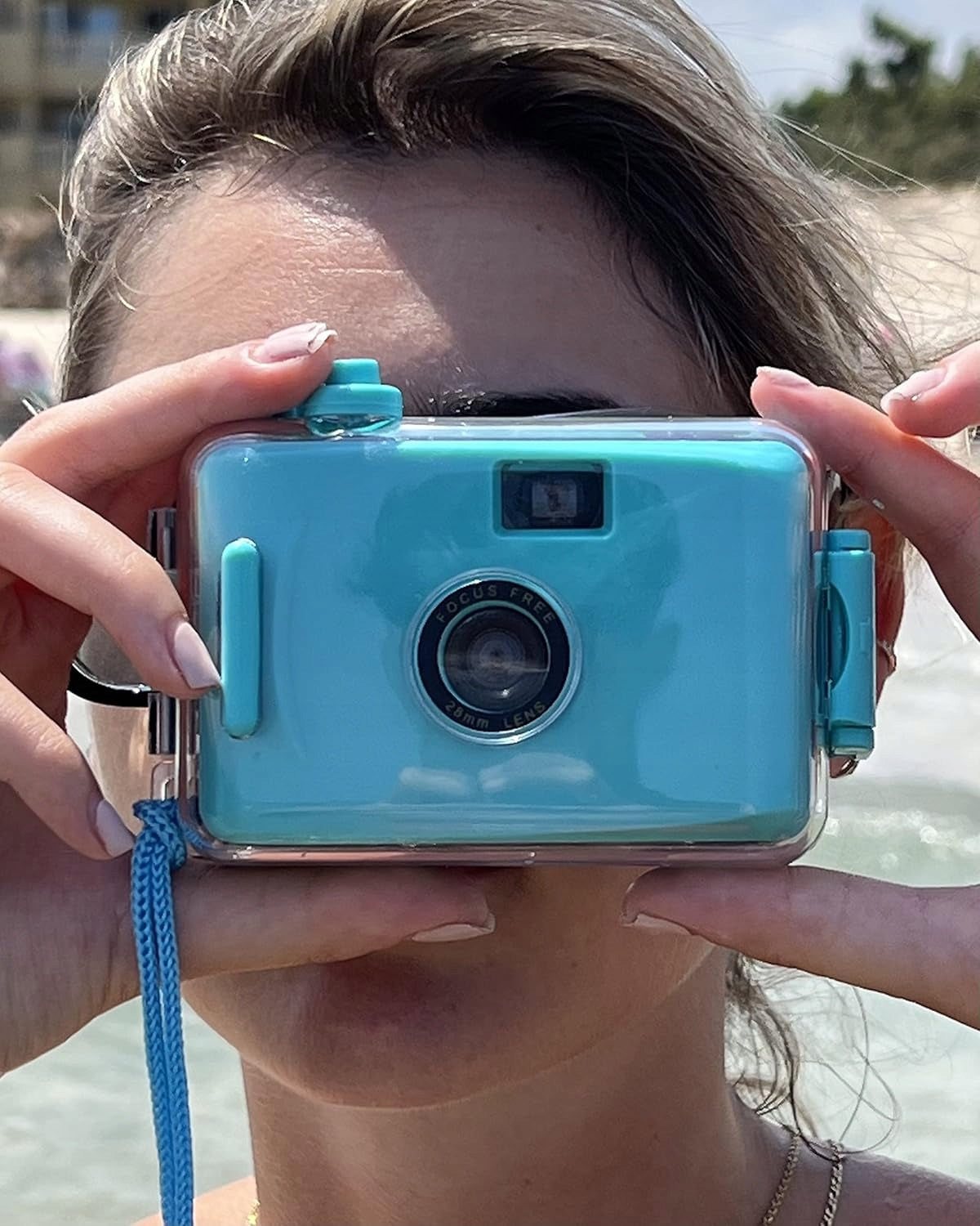 ANALOG CAMERA FOR WATER PHOTOGRAPHY LENS 28MM BLUE Packaging status original